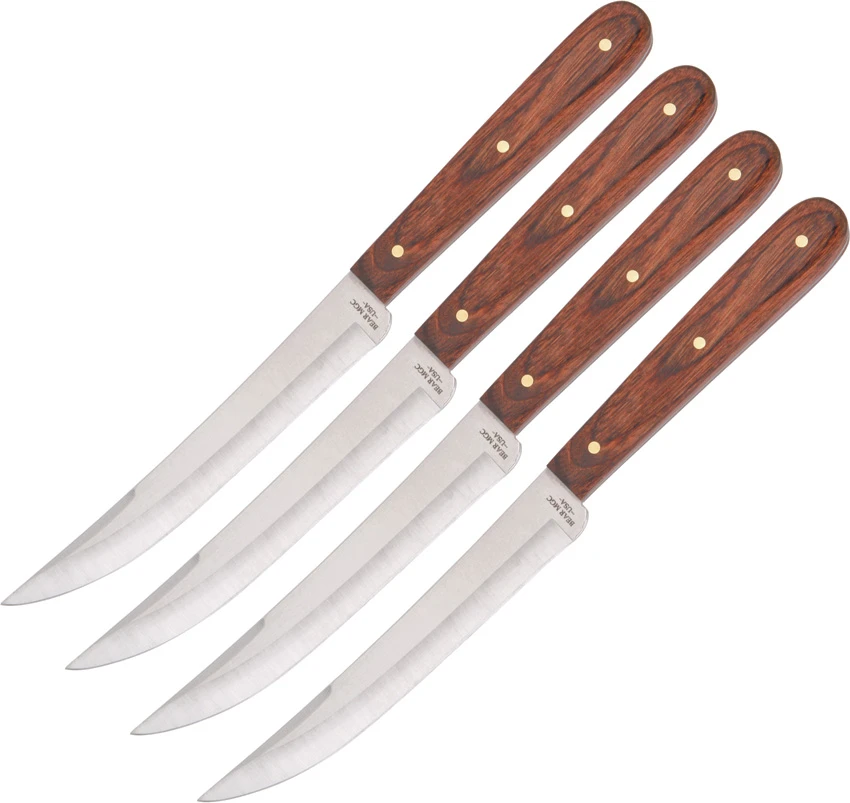 Bear & Son 4-Piece 5" Steak Knife Set Rosewood - 2STKR, Bear & Son 4-Piece 5" Steak Knife Set Rosewood - 2STKR for Sale, Bear & Son 4-Piece 5" Steak Knife Set Rosewood - 2STKR