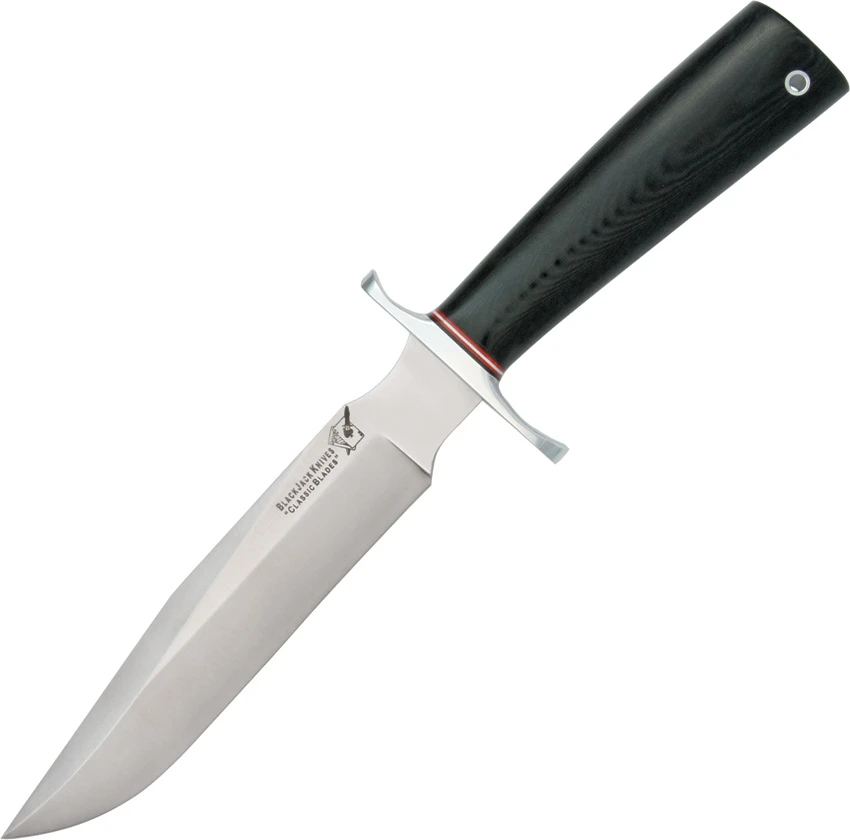 Blackjack Classic Model 7 Fixed Blade Knife Solid Black Micarta (7" A-2 Satin), Blackjack Classic Model 7 Fixed Blade Knife Solid Black Micarta (7" A-2 Satin) for Sale, Blackjack Classic Model 7 Fixed Blade Knife Solid Black Micarta (7" A-2 Satin)