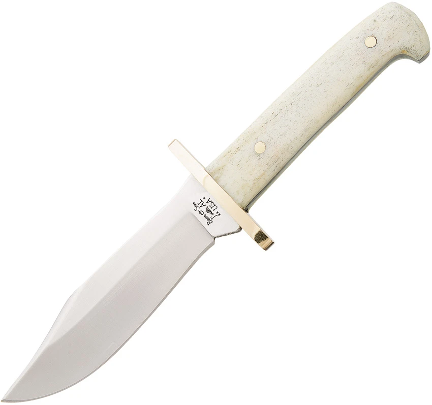 Bear & Son Baby Bowie Fixed Blade White Bone (3.25" Plain) WSD00 1/2, Bear & Son Baby Bowie Fixed Blade White Bone (3.25" Plain) WSD00 1/2 for Sale, Bear & Son Baby Bowie Fixed Blade White Bone (3.25" Plain) WSD00 1/2
