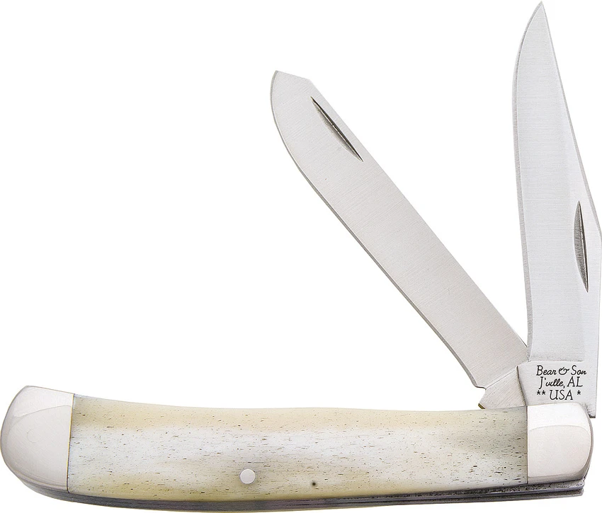 Bear and Son Trapper Pocket Knife 2.875" White Bone WSB54, Bear and Son Trapper Pocket Knife 2.875" White Bone WSB54 for Sale, Bear and Son Trapper Pocket Knife 2.875" White Bone WSB54