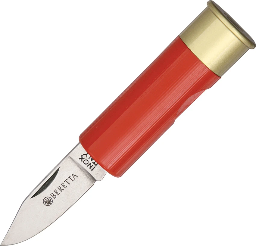 Beretta USA Shotshell Clip Point Slip Joint Knife Red Polymer (2" Satin), Beretta USA Shotshell Clip Point Slip Joint Knife Red Polymer (2" Satin) for Sale, Beretta USA Shotshell Clip Point Slip Joint Knife Red Polymer (2" Satin)