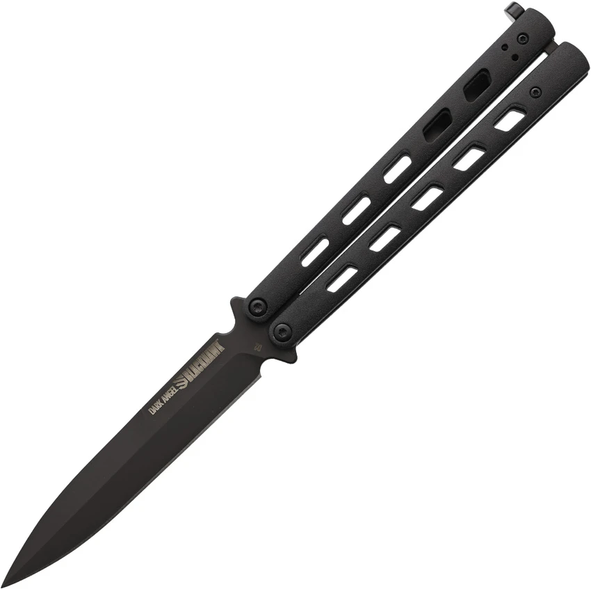 Blackhawk! Dark Angel Butterfly Knife Black (4.25" Black) BH15B100, Blackhawk! Dark Angel Butterfly Knife Black (4.25" Black) BH15B100 for Sale, Blackhawk! Dark Angel Butterfly Knife Black (4.25" Black) BH15B100