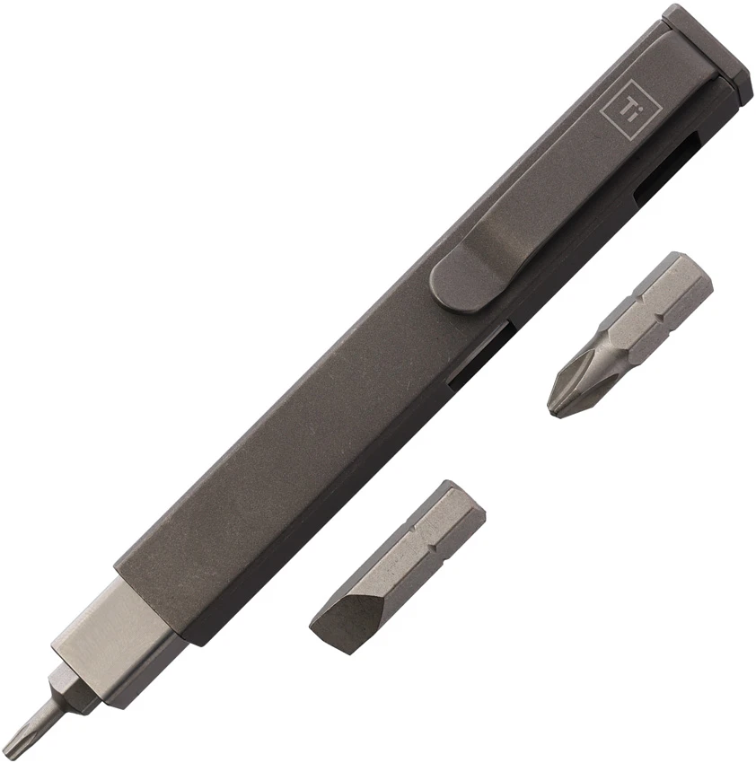 Big Idea Design Titanium Bit Bar Inline Screwdriver (Gray), Big Idea Design Titanium Bit Bar Inline Screwdriver (Gray) for Sale, Big Idea Design Titanium Bit Bar Inline Screwdriver (Gray)