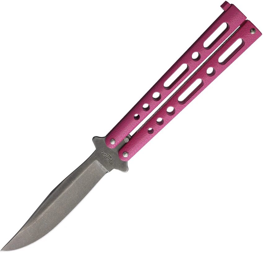 Benchmark Butterfly Knife Pink Zinc (3.9" Stonewash), Benchmark Butterfly Knife Pink Zinc (3.9" Stonewash) for Sale, Benchmark Butterfly Knife Pink Zinc (3.9" Stonewash)