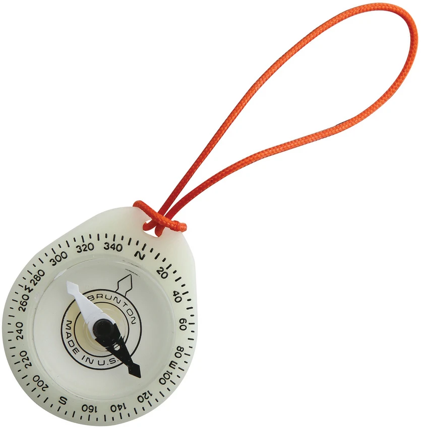 Brunton Glowing Compass w/ Lanyard String Orange, Brunton Glowing Compass w/ Lanyard String Orange for Sale, Brunton Glowing Compass w/ Lanyard String Orange