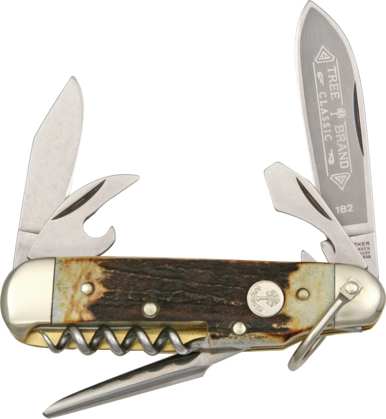 Boker Camp Knife 2.50" Brown Stag 110182HH, Boker Camp Knife 2.50" Brown Stag 110182HH for Sale, Boker Camp Knife 2.50" Brown Stag 110182HH