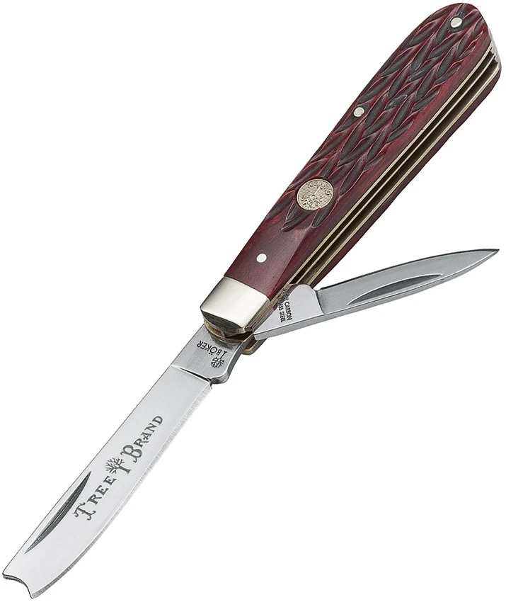 Boker Razor Jack Pocket Knife 3.125" Red Jigged Bone Handle 110744, Boker Razor Jack Pocket Knife 3.125" Red Jigged Bone Handle 110744 for Sale, Boker Razor Jack Pocket Knife 3.125" Red Jigged Bone Handle 110744