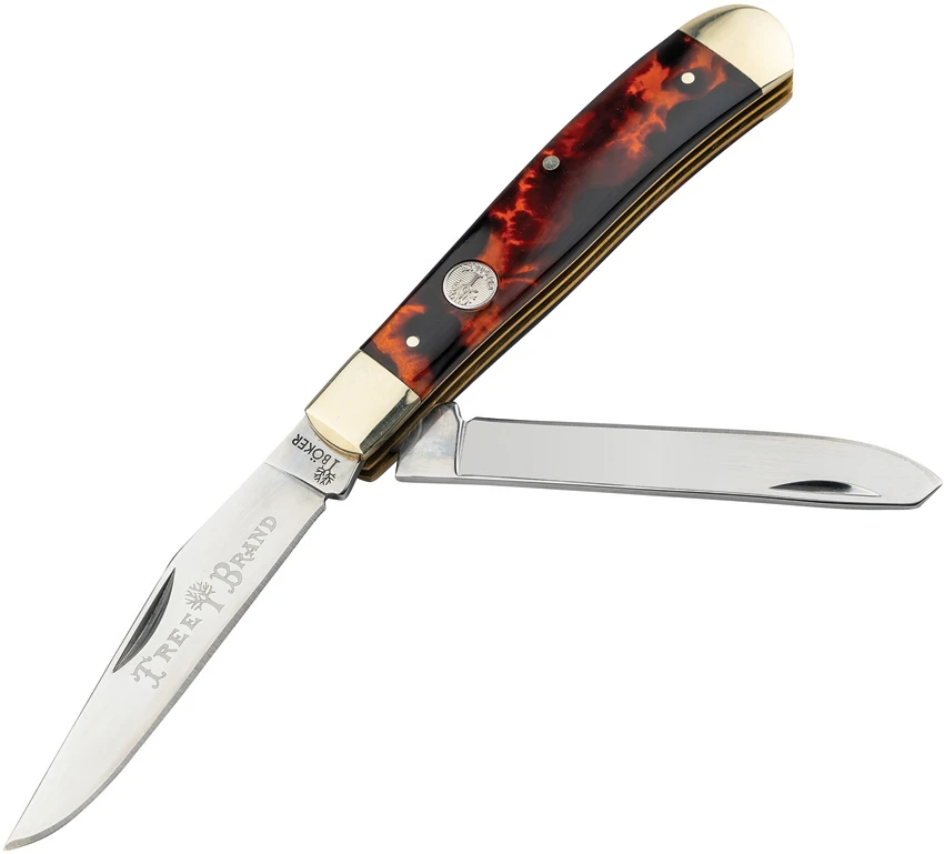 Boker Trapper Traditional Pocket Knife Faux Tourtoise (Satin D2), Boker Trapper Traditional Pocket Knife Faux Tourtoise (Satin D2) for Sale, Boker Trapper Traditional Pocket Knife Faux Tourtoise (Satin D2)