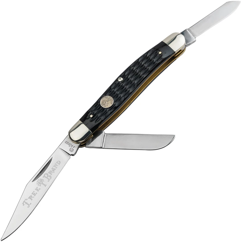 Boker Large Stockman Traditional Pocket Knife Jigged Black Bone 110856, Boker Large Stockman Traditional Pocket Knife Jigged Black Bone 110856 for Sale, Boker Large Stockman Traditional Pocket Knife Jigged Black Bone 110856