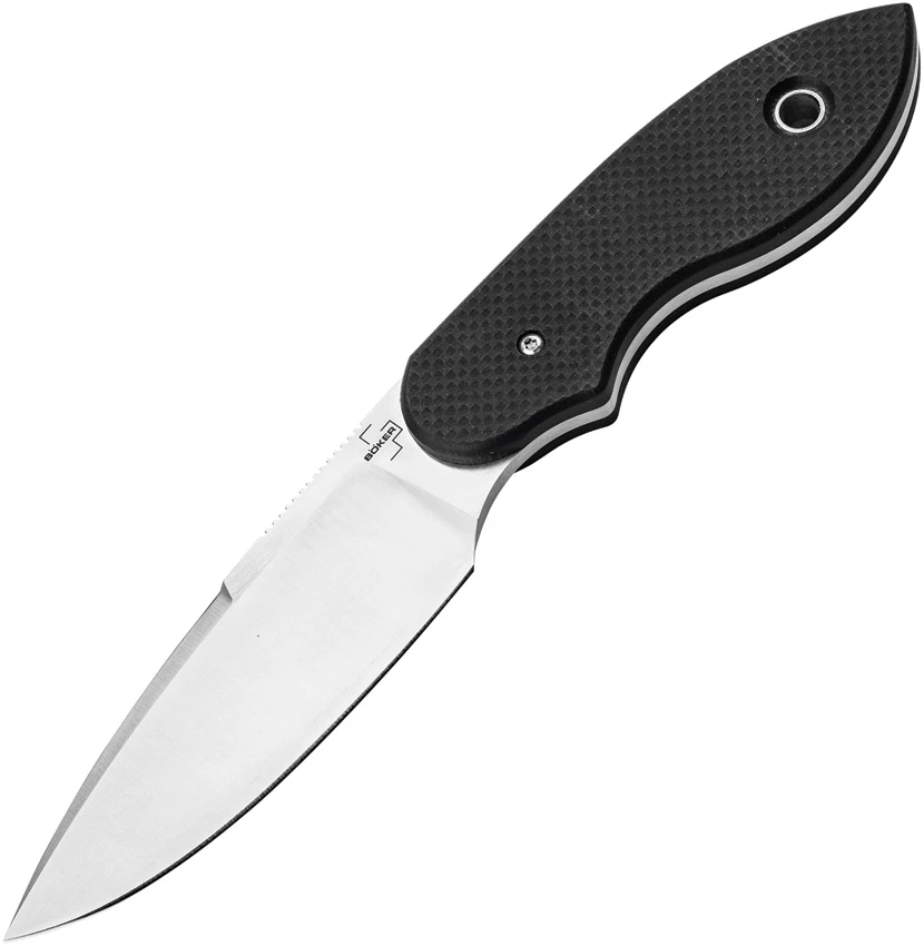 Boker Plus Trailmate Fixed Blade Knife Black G-10 (3.4" Satin Nitro-V), Boker Plus Trailmate Fixed Blade Knife Black G-10 (3.4" Satin Nitro-V) for Sale, Boker Plus Trailmate Fixed Blade Knife Black G-10 (3.4" Satin Nitro-V)