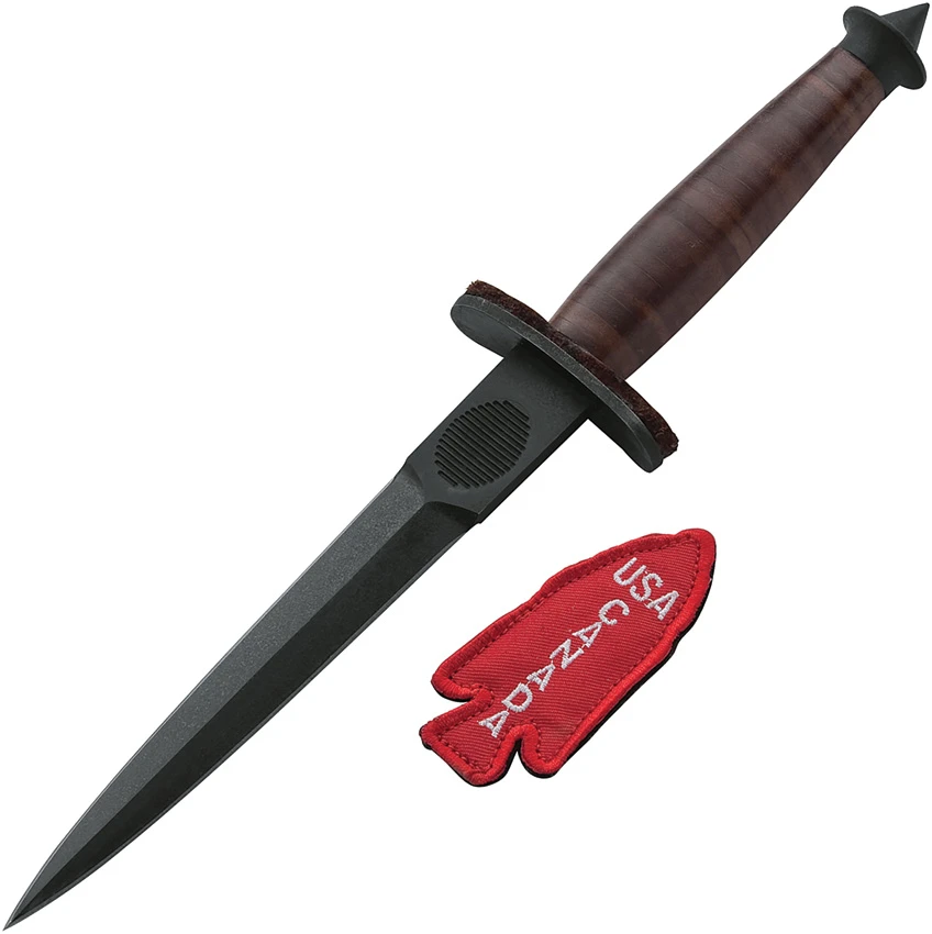 Boker Plus V-42 2.1 Fixed Blade Knife Brown Leather Handle (7.01" Black), Boker Plus V-42 2.1 Fixed Blade Knife Brown Leather Handle (7.01" Black) for Sale, Boker Plus V-42 2.1 Fixed Blade Knife Brown Leather Handle (7.01" Black)