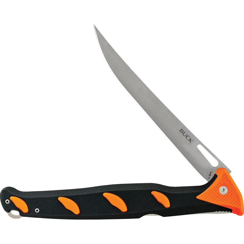 Buck Hookset Fresh Folding Fillet Knife Gray/Orange (6.5" Satin) 0148ORS, Buck Hookset Fresh Folding Fillet Knife Gray/Orange (6.5" Satin) 0148ORS for Sale, Buck Hookset Fresh Folding Fillet Knife Gray/Orange (6.5" Satin) 0148ORS