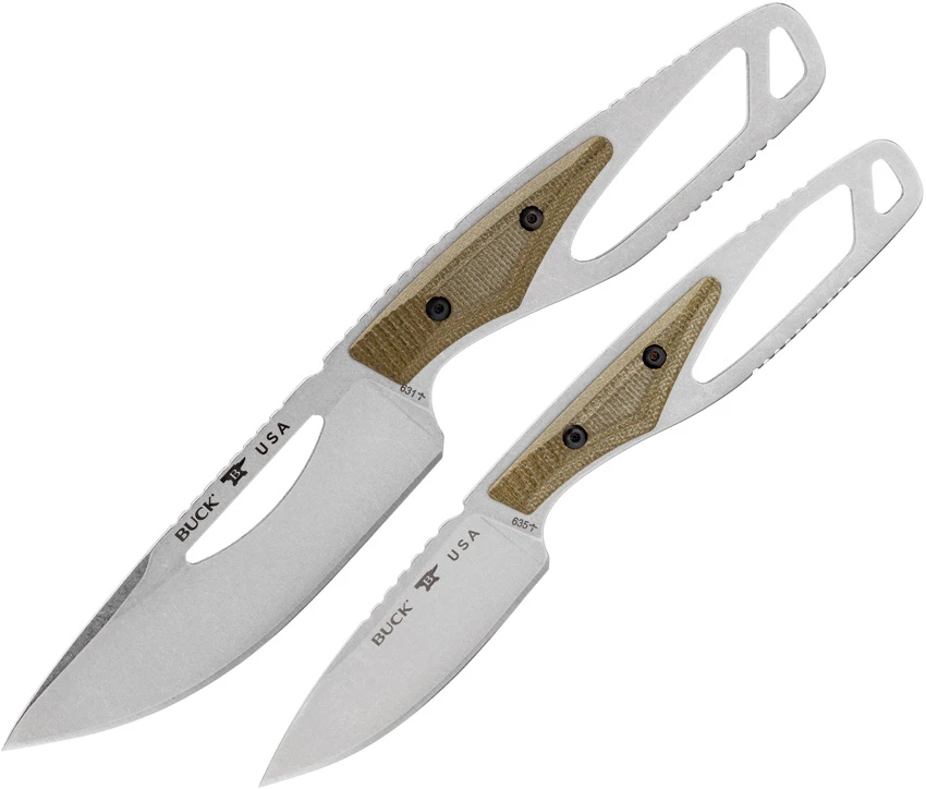 Buck Knives 631/635 Paklite Field Kit OD Green Micarta (Set of 2), Buck Knives 631/635 Paklite Field Kit OD Green Micarta (Set of 2) for Sale, Buck Knives 631/635 Paklite Field Kit OD Green Micarta (Set of 2)