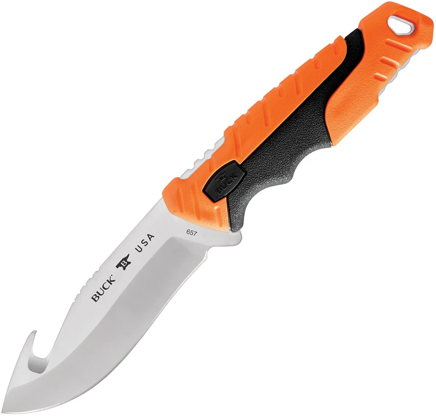 Buck Pursuit Pro Large 4.5" Guthook Fixed Blade - S35VN / Orange, Buck Pursuit Pro Large 4.5" Guthook Fixed Blade - S35VN / Orange for Sale, Buck Pursuit Pro Large 4.5" Guthook Fixed Blade - S35VN / Orange