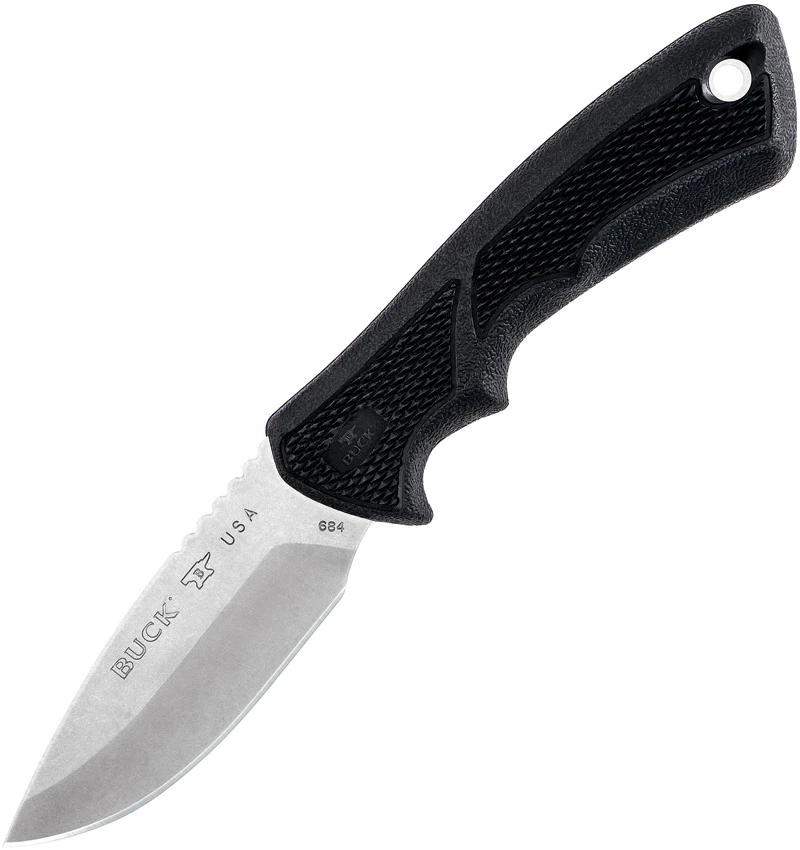 Buck BuckLite Max II Small Fixed Blade Knife Black (3.25" Stonewash) 0684BKS, Buck BuckLite Max II Small Fixed Blade Knife Black (3.25" Stonewash) 0684BKS for Sale, Buck BuckLite Max II Small Fixed Blade Knife Black (3.25" Stonewash) 0684BKS