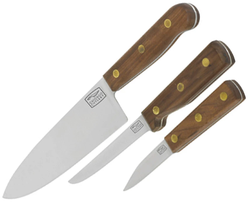 Chicago Cutlery Walnut Tradition 3-Piece Kitchen Knife Set, Chicago Cutlery Walnut Tradition 3-Piece Kitchen Knife Set for Sale, Chicago Cutlery Walnut Tradition 3-Piece Kitchen Knife Set