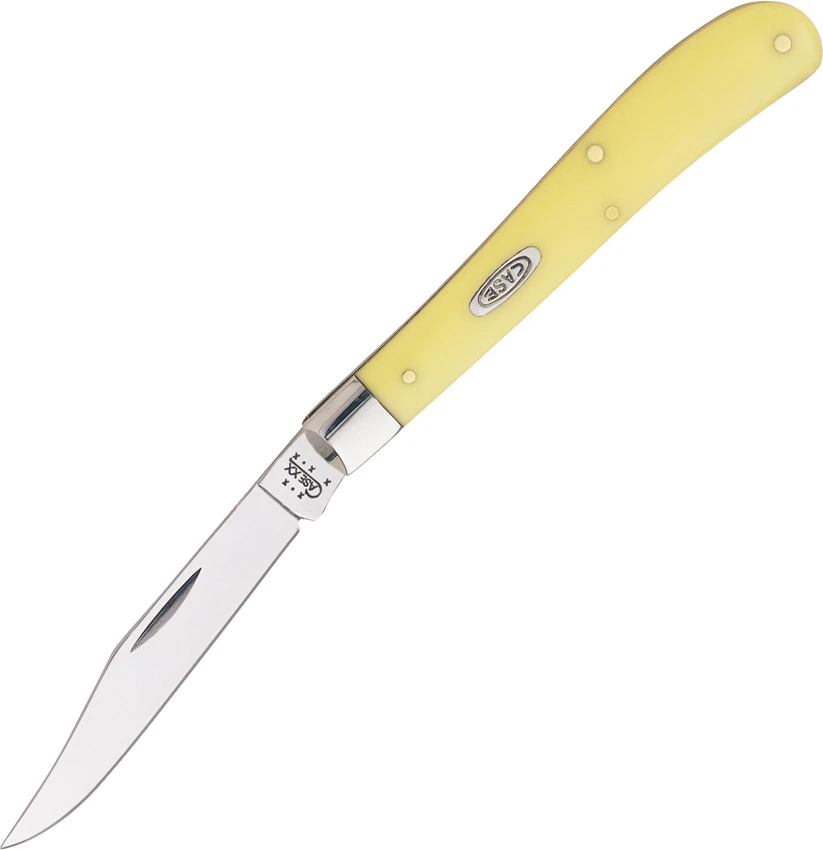 Case Barehead Slimline Trapper Knife 4.125" Yellow (31048 CV) 031, Case Barehead Slimline Trapper Knife 4.125" Yellow (31048 CV) 031 for Sale, Case Barehead Slimline Trapper Knife 4.125" Yellow (31048 CV) 031