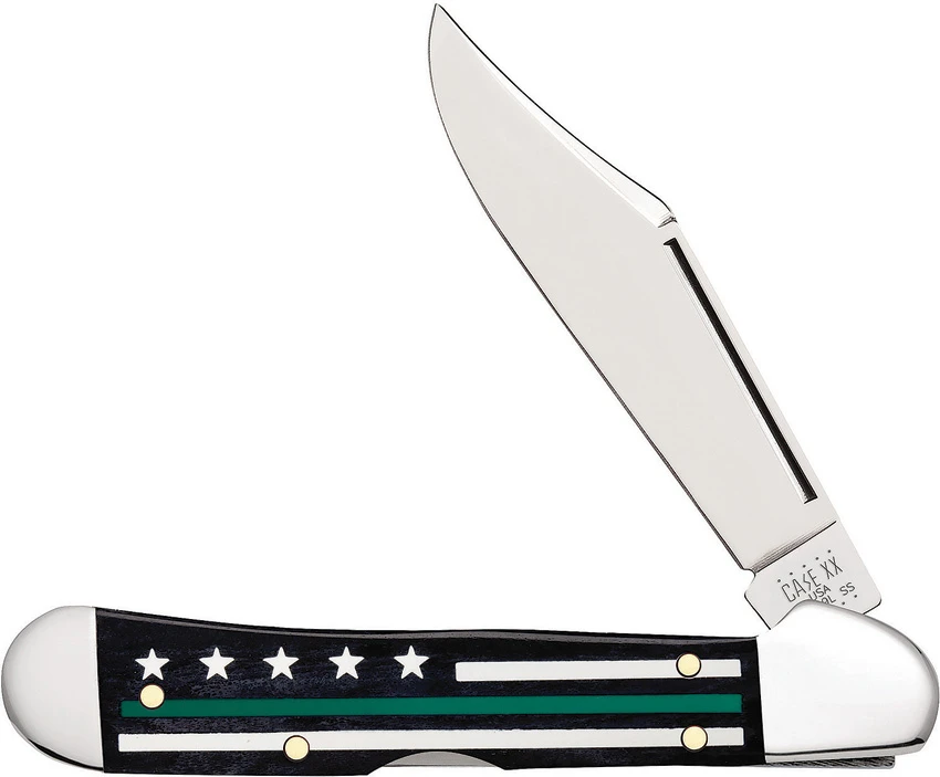 Case Knives Mini CopperLock Knife 3.6" Green Stripe Flag Bone (61749L SS) 09577, Case Knives Mini CopperLock Knife 3.6" Green Stripe Flag Bone (61749L SS) 09577 for Sale, Case Knives Mini CopperLock Knife 3.6" Green Stripe Flag Bone (61749L SS) 09577