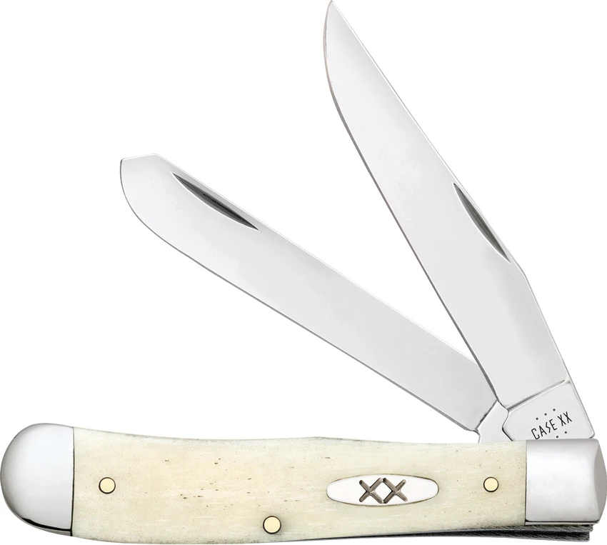 Case Trapper Knife 4.1"  White Smooth Natural Bone (6254 SS) 13310, Case Trapper Knife 4.1"  White Smooth Natural Bone (6254 SS) 13310 for Sale, Case Trapper Knife 4.1"  White Smooth Natural Bone (6254 SS) 13310