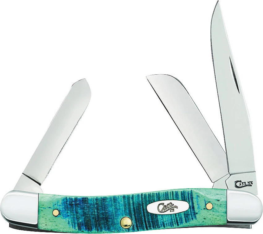 Case Medium Stockman Pocket Knife 3.625" Caribbean Blue Bone (6318 SS) 25597, Case Medium Stockman Pocket Knife 3.625" Caribbean Blue Bone (6318 SS) 25597 for Sale, Case Medium Stockman Pocket Knife 3.625" Caribbean Blue Bone (6318 SS) 25597