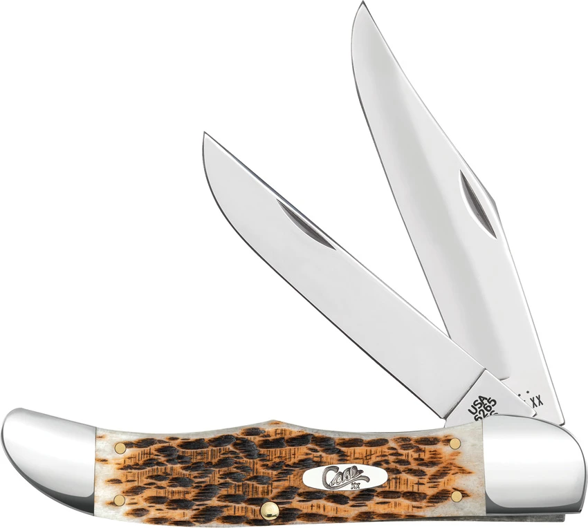 Case Knives Folding Hunter Knife 5.25" Amber Peach Seed Jigged Bone (6265 CS), Case Knives Folding Hunter Knife 5.25" Amber Peach Seed Jigged Bone (6265 CS) for Sale, Case Knives Folding Hunter Knife 5.25" Amber Peach Seed Jigged Bone (6265 CS)