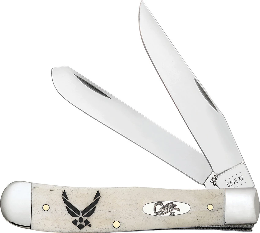 Case Cutlery U.S. Air Force Trapper Natural Smooth Bone (3.25 Mirror), Case Cutlery U.S. Air Force Trapper Natural Smooth Bone (3.25 Mirror) for Sale, Case Cutlery U.S. Air Force Trapper Natural Smooth Bone (3.25 Mirror)