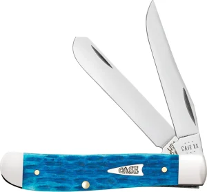 Case Cutlery Mini Trapper Sky Blue Crandall Jigged Bone (2.75" Satin), Case Cutlery Mini Trapper Sky Blue Crandall Jigged Bone (2.75" Satin) for Sale, Case Cutlery Mini Trapper Sky Blue Crandall Jigged Bone (2.75" Satin)