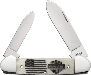 Case Canoe Harley Davidson Pocket Knife Natural Bone (3.6" - 62131 SS), Case Canoe Harley Davidson Pocket Knife Natural Bone (3.6" - 62131 SS) for Sale, Case Canoe Harley Davidson Pocket Knife Natural Bone (3.6" - 62131 SS)
