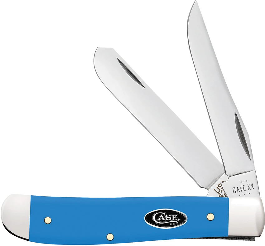 Case Cutlery Mini Trapper Light Blue Synthetic  Smooth, Case Cutlery Mini Trapper Light Blue Synthetic  Smooth for Sale, Case Cutlery Mini Trapper Light Blue Synthetic  Smooth