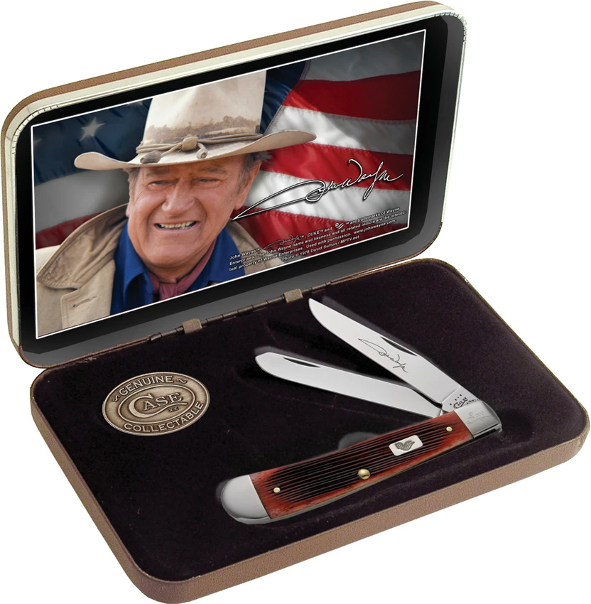 Case John Wayne Trapper Gift Set 4.125" Jigged Dark Red Bone (6254SS) 7444, Case John Wayne Trapper Gift Set 4.125" Jigged Dark Red Bone (6254SS) 7444 for Sale, Case John Wayne Trapper Gift Set 4.125" Jigged Dark Red Bone (6254SS) 7444