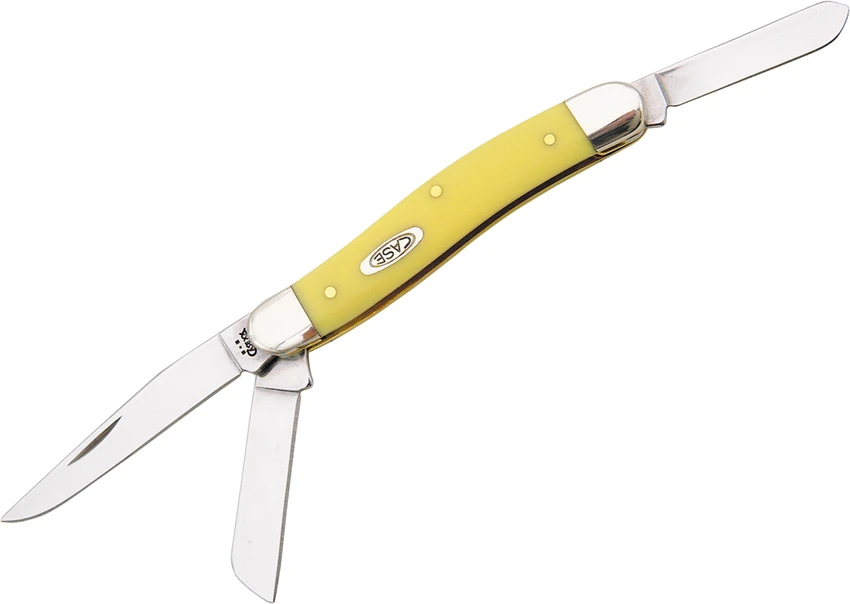 Case Medium Stockman Knife 3.625" Yellow Delrin (3318 SS), Case Medium Stockman Knife 3.625" Yellow Delrin (3318 SS) for Sale, Case Medium Stockman Knife 3.625" Yellow Delrin (3318 SS)