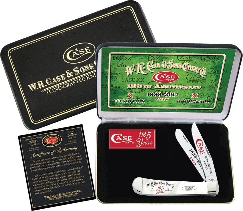 Case Trapper 125th Anniversary Gift Set White Pearl Corelon (9254 SS) 9254125WP, Case Trapper 125th Anniversary Gift Set White Pearl Corelon (9254 SS) 9254125WP for Sale, Case Trapper 125th Anniversary Gift Set White Pearl Corelon (9254 SS) 9254125WP