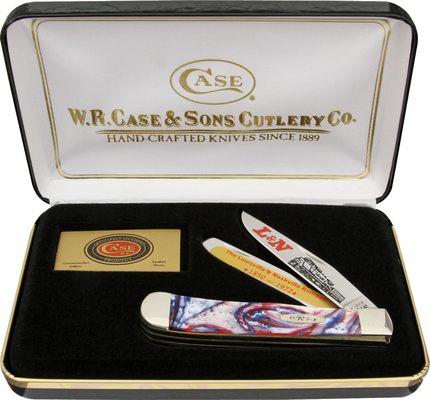 Case L&N Railroad Trapper Knife 4.125" Star Spangled Banner Corelon (9254SS), Case L&N Railroad Trapper Knife 4.125" Star Spangled Banner Corelon (9254SS) for Sale, Case L&N Railroad Trapper Knife 4.125" Star Spangled Banner Corelon (9254SS)