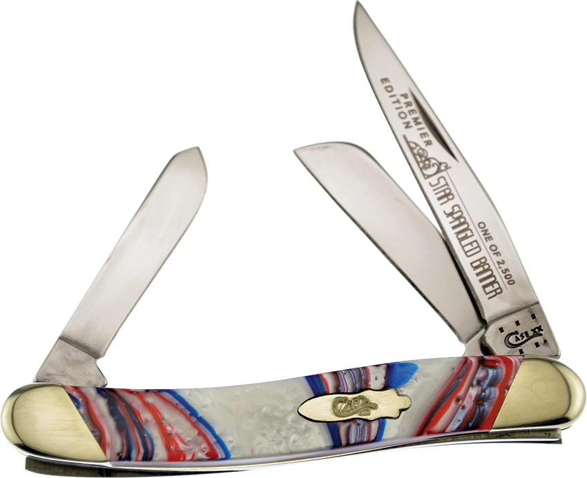 Case Slanted Bolster Medium Stockman Knife 3.625" Star Spangled Banner Corelon, Case Slanted Bolster Medium Stockman Knife 3.625" Star Spangled Banner Corelon for Sale, Case Slanted Bolster Medium Stockman Knife 3.625" Star Spangled Banner Corelon