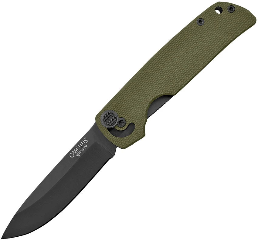 Camillus Cuda Mini Liner Lock Knife Green G-10 (3" Black), Camillus Cuda Mini Liner Lock Knife Green G-10 (3" Black) for Sale, Camillus Cuda Mini Liner Lock Knife Green G-10 (3" Black)