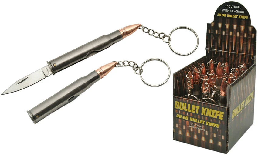 China Made Bullet Keychain Knife 12pc, China Made Bullet Keychain Knife 12pc for Sale, China Made Bullet Keychain Knife 12pc