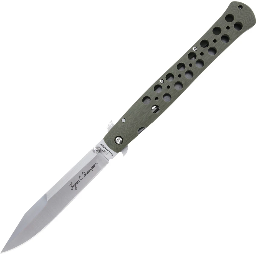 Cold Steel L Thompson Signature Ti-Lite VI Knife Green G-10 (6" Satin), Cold Steel L Thompson Signature Ti-Lite VI Knife Green G-10 (6" Satin) for Sale, Cold Steel L Thompson Signature Ti-Lite VI Knife Green G-10 (6" Satin)