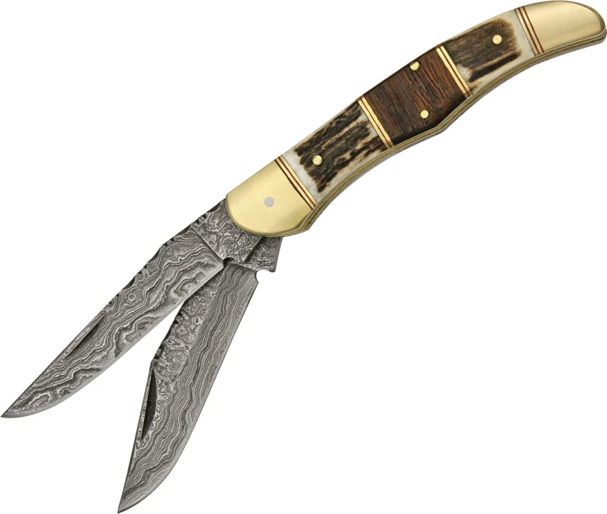 Damascus Filework Folding Hunter, Damascus Filework Folding Hunter for Sale, Damascus Filework Folding Hunter