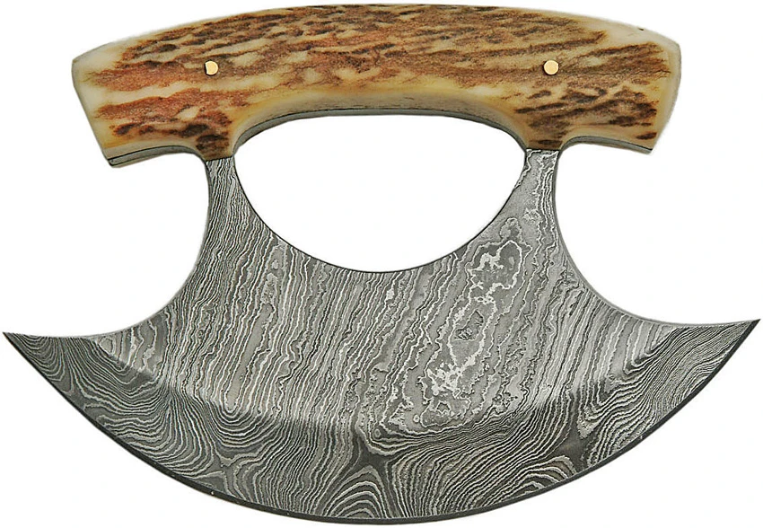 Damascus Ulu Knife, Damascus Ulu Knife for Sale, Damascus Ulu Knife