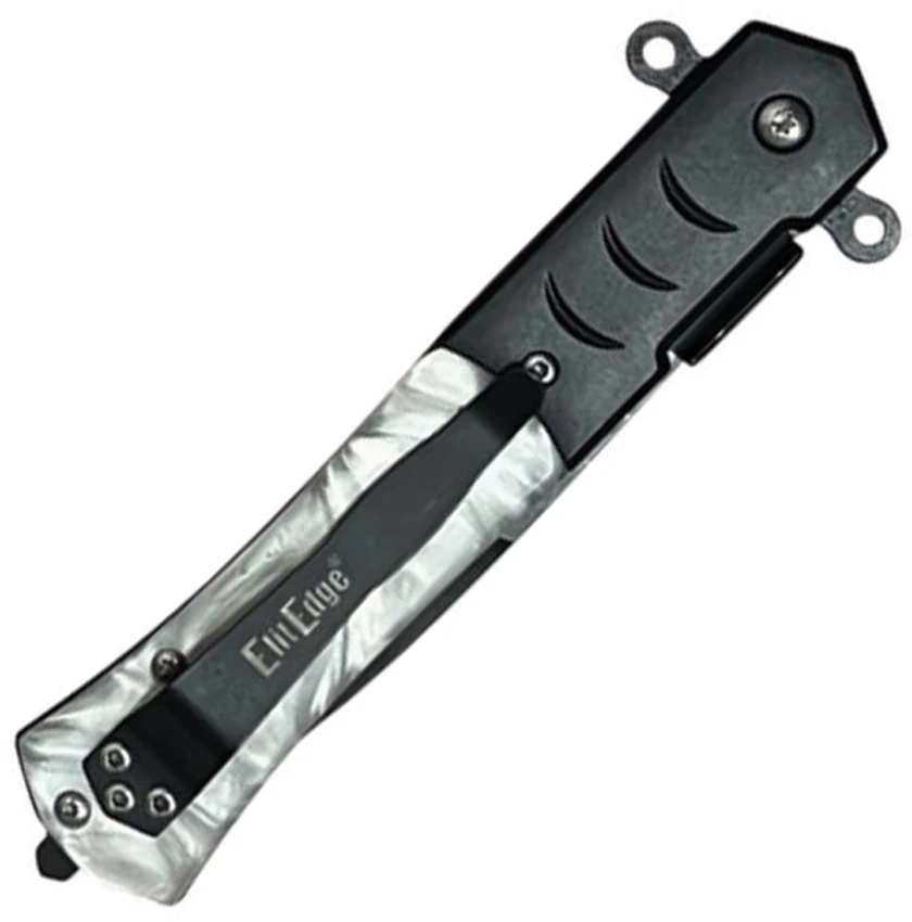 ElitEdge Linerlock A/O White Swirl, ElitEdge Linerlock A/O White Swirl for Sale, ElitEdge Linerlock A/O White Swirl