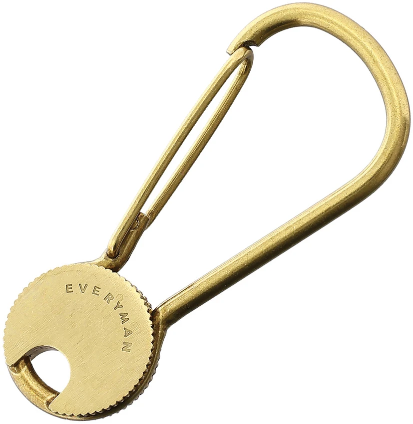 Everyman Cowan Carabiner Keychain - Brass, Everyman Cowan Carabiner Keychain - Brass for Sale, Everyman Cowan Carabiner Keychain - Brass