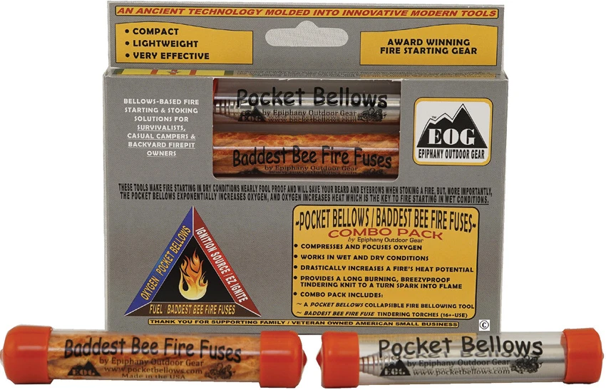 Epiphany Outdoor Gear Pocket Bellow & Fuse Combo Firestarter Set - EOGV3BBC, Epiphany Outdoor Gear Pocket Bellow & Fuse Combo Firestarter Set - EOGV3BBC for Sale, Epiphany Outdoor Gear Pocket Bellow & Fuse Combo Firestarter Set - EOGV3BBC
