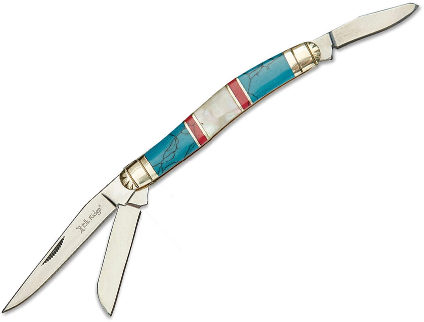 Elk Ridge Knives Small Stockman Folding Knife 3.5" Mother Of Pearl, Elk Ridge Knives Small Stockman Folding Knife 3.5" Mother Of Pearl for Sale, Elk Ridge Knives Small Stockman Folding Knife 3.5" Mother Of Pearl