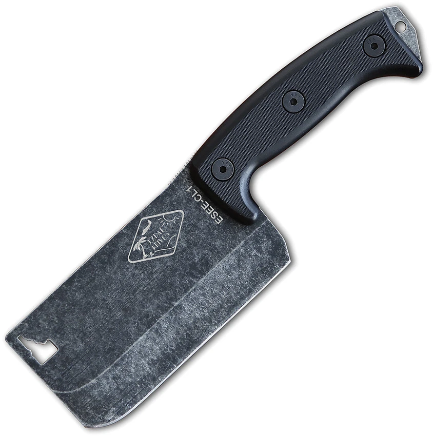 ESEE Knives Expat Cleaver Fixed Blade Knife Black G-10 (Black SW) CL-1, ESEE Knives Expat Cleaver Fixed Blade Knife Black G-10 (Black SW) CL-1 for Sale, ESEE Knives Expat Cleaver Fixed Blade Knife Black G-10 (Black SW) CL-1