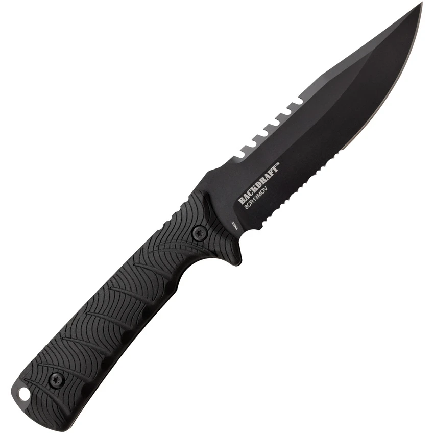 Elite Tactical Bowie Fixed Blade Knife Black G-10 (5" Black Serr), Elite Tactical Bowie Fixed Blade Knife Black G-10 (5" Black Serr) for Sale, Elite Tactical Bowie Fixed Blade Knife Black G-10 (5" Black Serr)
