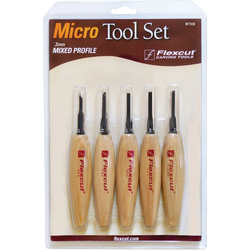 Flexcut MT930 3mm Mixed Profile Micro Tool Set, Flexcut MT930 3mm Mixed Profile Micro Tool Set for Sale, Flexcut MT930 3mm Mixed Profile Micro Tool Set