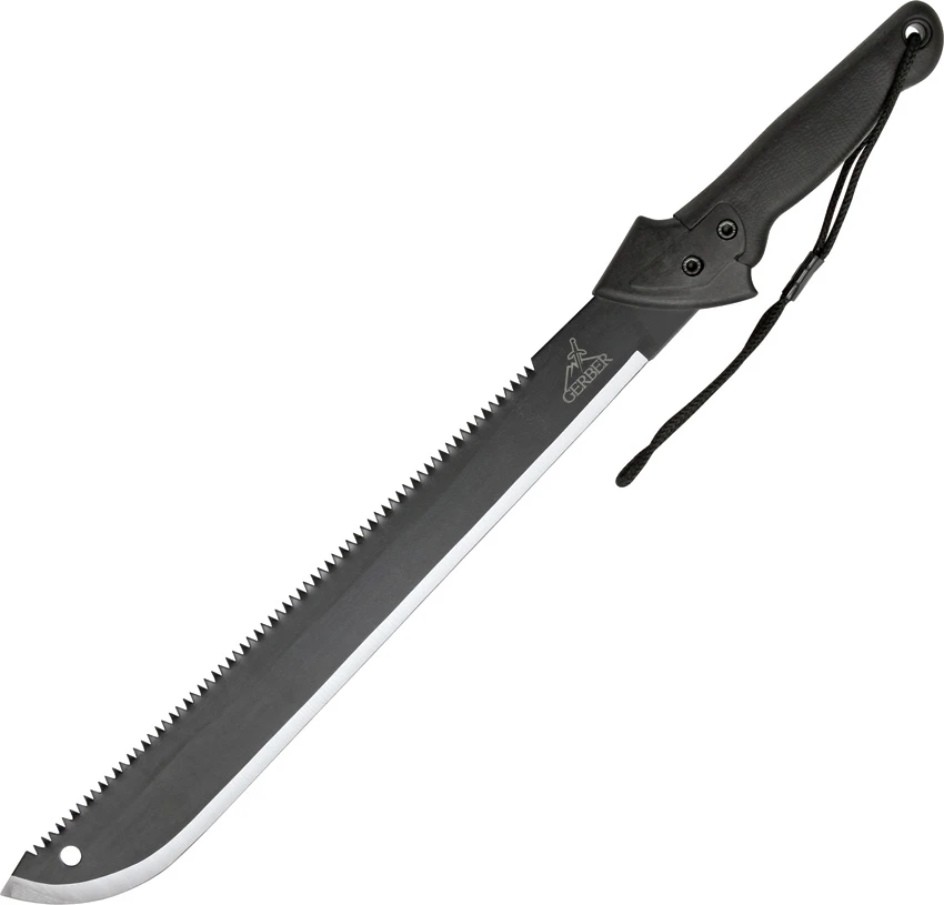 Gerber Gator Machete (18" Black Sawback) 31-000758, Gerber Gator Machete (18" Black Sawback) 31-000758 for Sale, Gerber Gator Machete (18" Black Sawback) 31-000758
