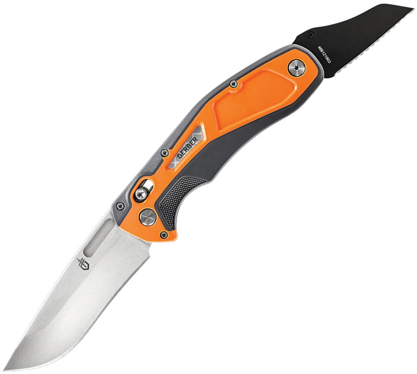 Gerber Randy Newberg DTS Pivot Lock Knife Gray/Orange Rubber (3.8" SW), Gerber Randy Newberg DTS Pivot Lock Knife Gray/Orange Rubber (3.8" SW) for Sale, Gerber Randy Newberg DTS Pivot Lock Knife Gray/Orange Rubber (3.8" SW)