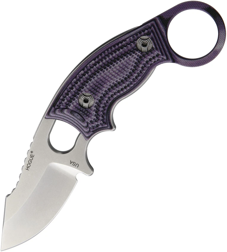 Hogue Ex-F03 Fixed Blade Clip Purple, Hogue Ex-F03 Fixed Blade Clip Purple for Sale, Hogue Ex-F03 Fixed Blade Clip Purple