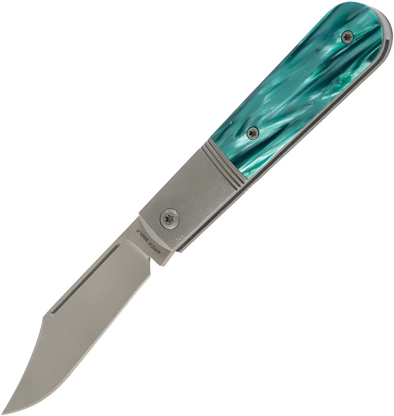 Jack Wolf Knives Big Bro Jack Slip Joint Knife Oz Green Kirinite (3" BB/SW), Jack Wolf Knives Big Bro Jack Slip Joint Knife Oz Green Kirinite (3" BB/SW) for Sale, Jack Wolf Knives Big Bro Jack Slip Joint Knife Oz Green Kirinite (3" BB/SW)